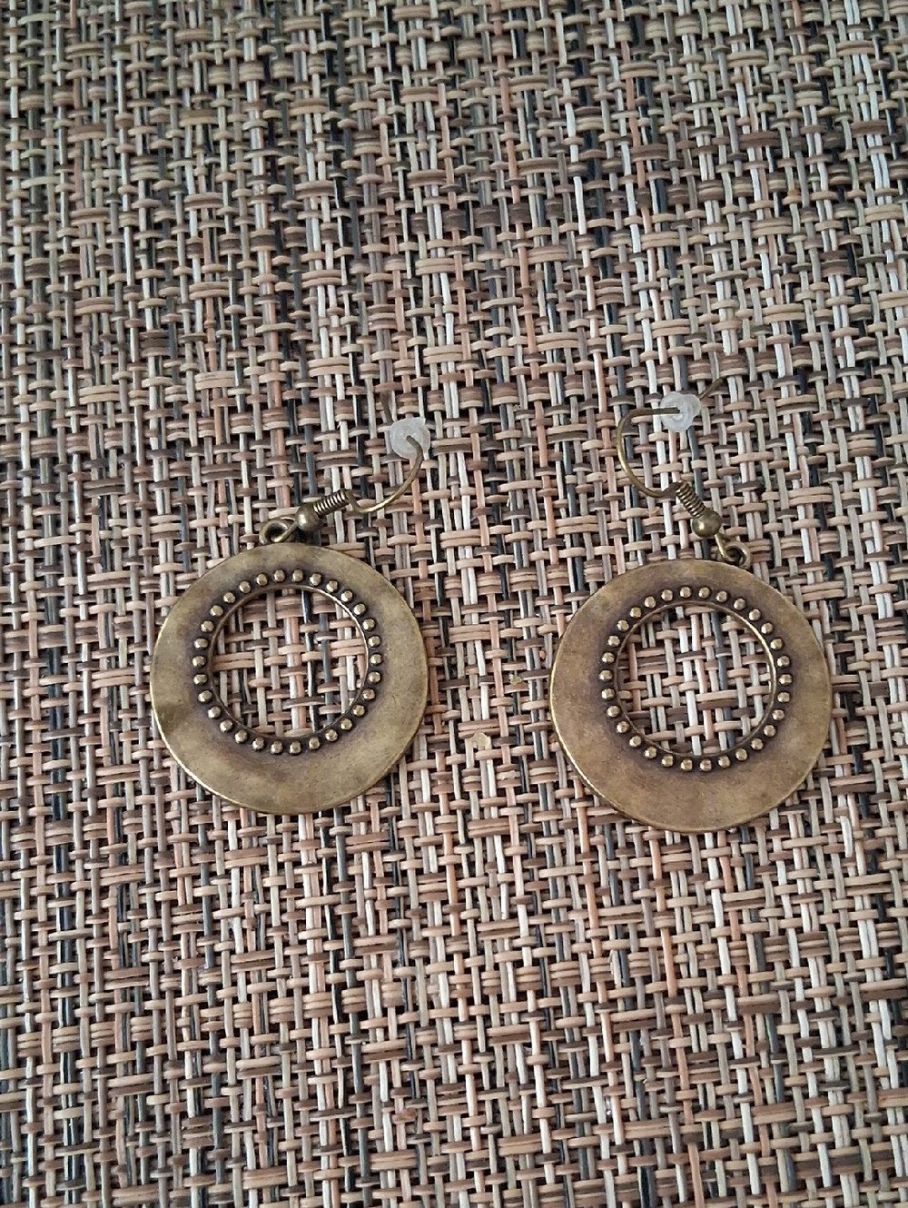 paparazzi Antique Brass Circle Drop Earrings